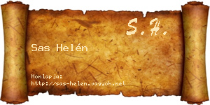 Sas Helén névjegykártya